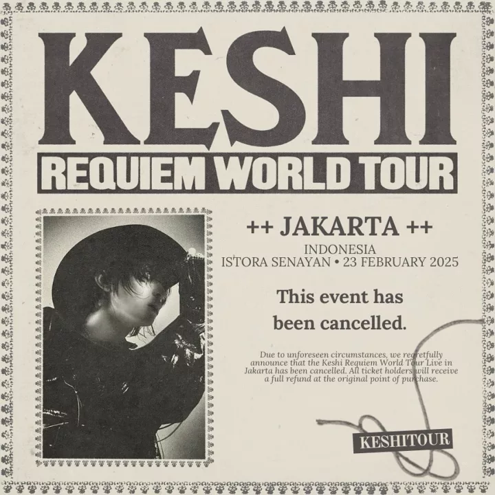 Keshi Batalkan Konser di Jakarta (@keshitour)