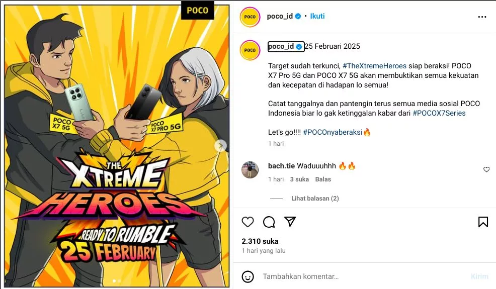 Tagline #TheXtremeHeroes siap beraksi! POCO series