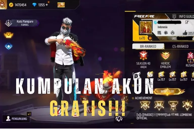 Login sekarang! 24 akun FF sultan gratis hari ini 21 Maret 2025