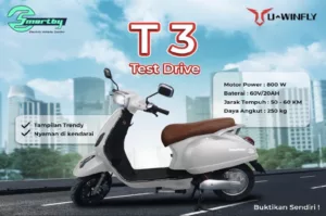 6 Alasan Anda Harus Membeli Motor Listrik Uwinfly T3, Selain Body Mirip Vespa