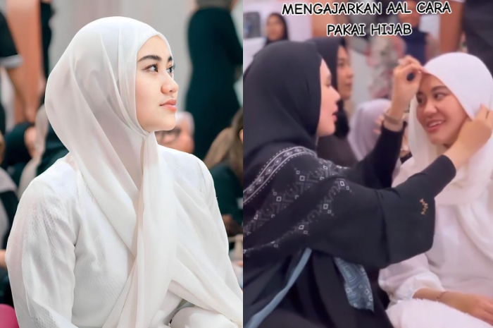 Aaliyah Massaid Pakai Hijab Dibantu oleh Kartika Putri, Thariq Halilintar: Masyaallah