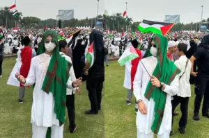 Al Ghazali Ikut Aksi Bela Palestina di Monas Jakarta, Netizen: Udah Ganteng, Sholeh Lagi