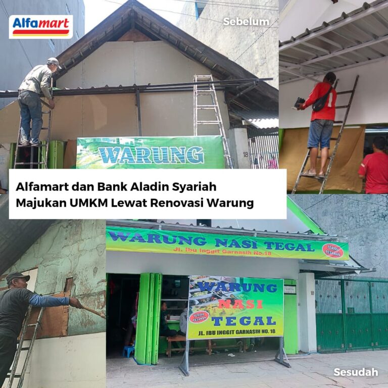 Alfamart dan Bank Aladin Syariah Majukan UMKM Lewat Renovasi Warung