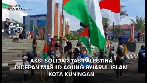 Aksi solidaritas di Mesjid Agung Kuningan