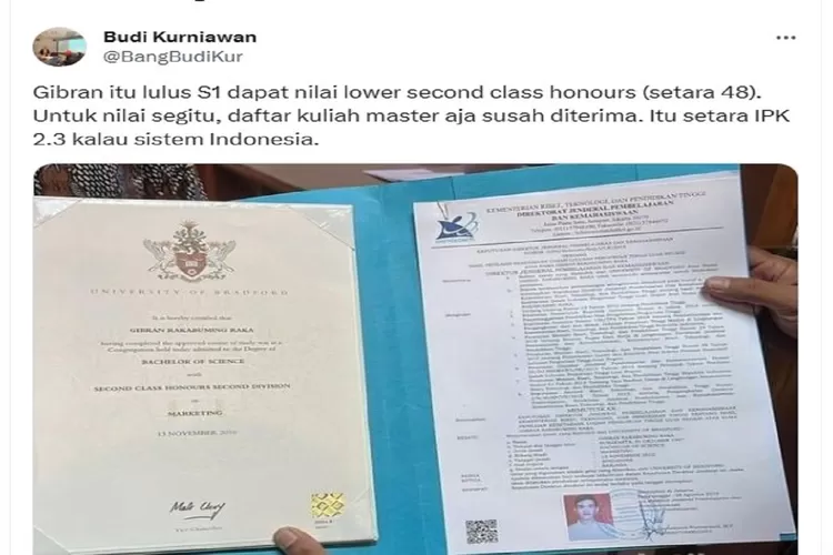 Viral IPK 2,3 Gibran Rakabuming Raka, Dibilang Susah Lanjutkan Master?