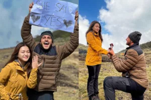 Nathalie Holscher Pamer Momen Dilamar Ladislao Camara di Puncak Gunung Gede Pangrango