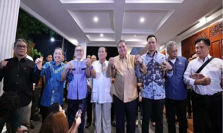 Prabowo dan pimpinan partai KIM