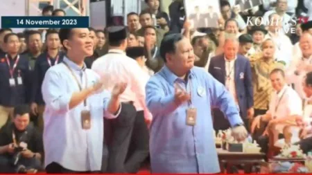 Momen Prabowo Joget Usai Beri Salam ke Anies dan Cak Imin