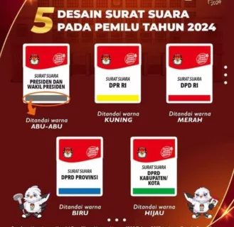 Arti Warna 5 Surat Suara Pemilu 2024, Pemilih Wajib Tahu!