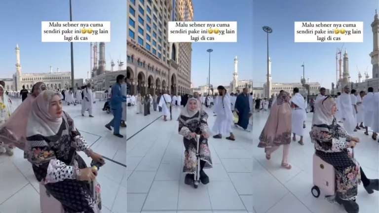 Tuai Kritik! Crazy Rich Shella Saukia Naik Koper Listrik saat di Mekkah