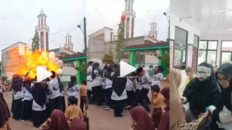 Ngeri! Balon Helium Tiba-Tiba Meledak saat Perayaan Hari Guru Nasional di Bekasi