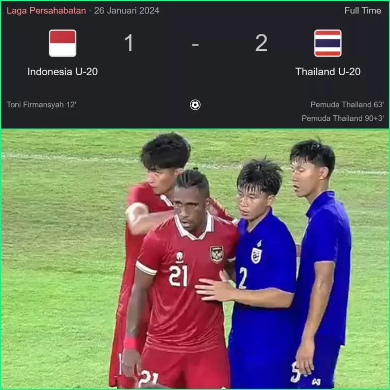 Hasil Timnas Indonesia U-20 vs Thailand di Laga Uji Coba Internasional, Garuda Muda Tumbang
