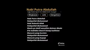 Lirik Lagu Sholawat Nabi Putra Abdullah Nabiyullah Muhammad Bahasa Arab, Latin, dan Terjemahan Indonesia