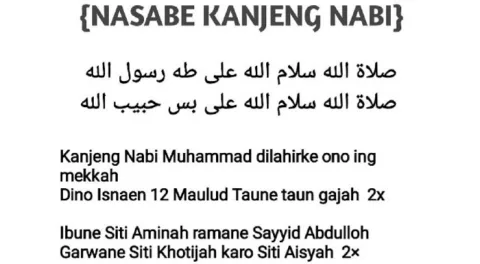 Lirik Lagu Sholawat Nasabe Kanjeng Nabi, Bahasa Arab, Latin, dan Terjemahan Indonesia