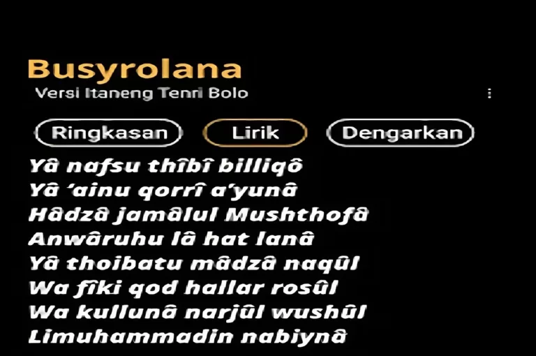 Lirik Lagu Sholawat Ya Nafsuti, Bahasa Arab, Latin, dan Terjemahan Indonesia