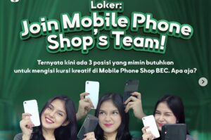 Mobile Phone Shop Bandung gelar lowongan kerja (loker) untuk tamatan SMA dan SMK. (IG/@mps.bec)