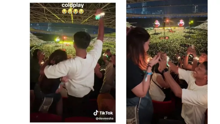 Momen Wanita ini Dilamar saat Nonton Konser Coldplay, I SAID YESSSS