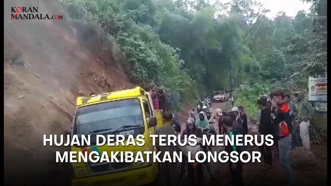 Hujan deras garut bikin longsor