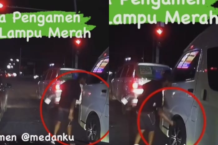 Viral! Diduga Tak Diberi Uang, Pengamen Ini Malah Tusuk Ban Mobil