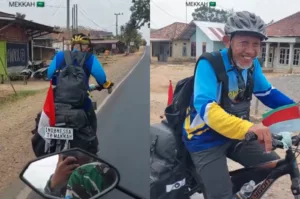 MasyaAllah, Bapak Ini Rela Mengayuh Sepeda dari Tangerang Selatan ke Makkah demi Tunaikan Ibadah Umroh