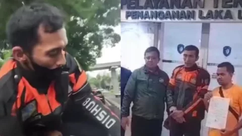 viral-petugas-Dishub-nyangkut-di-kap-mobil-yang-melaju-sopir-minta-maaf